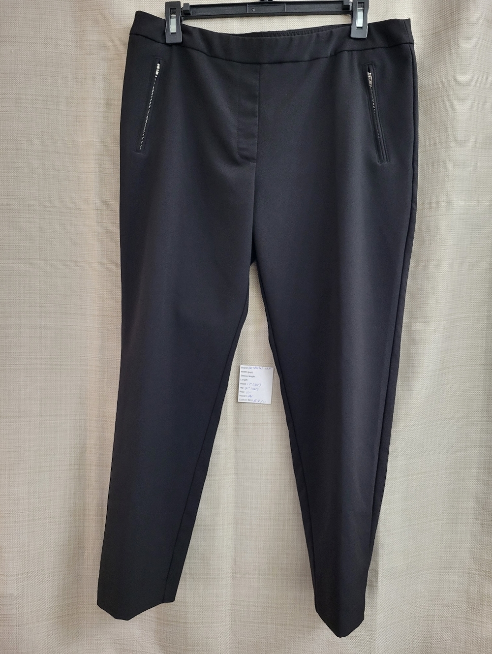 Zac & Rachel Women's Black Ankle Pants Stretch Career‎ Casual Size 12 Petite